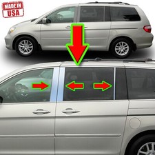 Chrome Pillar Trim For Honda Odyssey 05-10 6pc Set Door Cover Mirrored Post