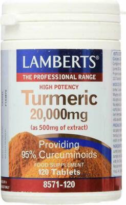 Lamberts Curcuma 20,000mg Conforme 500mg Extrait Comprimés (120) Bbe 08/2028