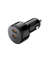 Aukey CC-Y17 36W PD Dual USB-C Car Charger High Speed Charging Ultra Compact NEW
