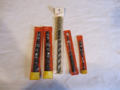 5pc Kem Driltec & Hawera 5/32 5/16 5/8'' SDS Plus Carbide Masonry tip drill Bits