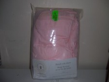 Burt's Bees baby fitted crib sheet jersey pink new