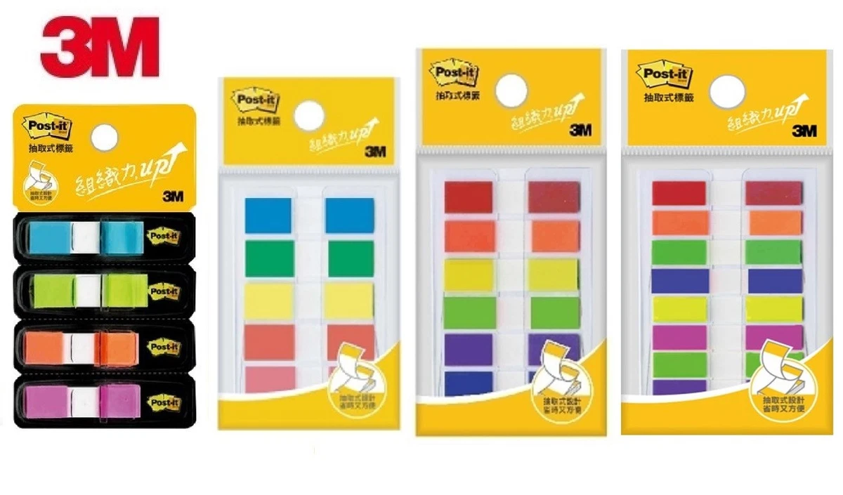 3M Post it Flags Repositionable Bookmark Sticky Note Memo Index Colorful 4 5 6 8