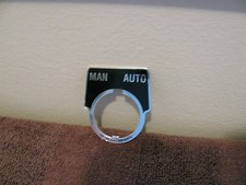 Manual/Automatic Aluminum Legend Plate 1 3/4 inches by 2 inches " New "