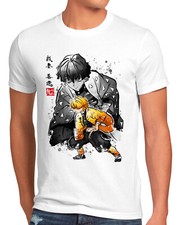 Zenitsu Sumi-E Herren T-Shirt demon japan manga
