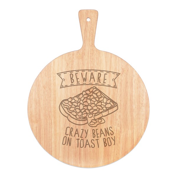 Beware VerrüCkte Beans Auf Toast Jungen Pizza Brett Paddel Holz Sohn FrüHstüCk-image