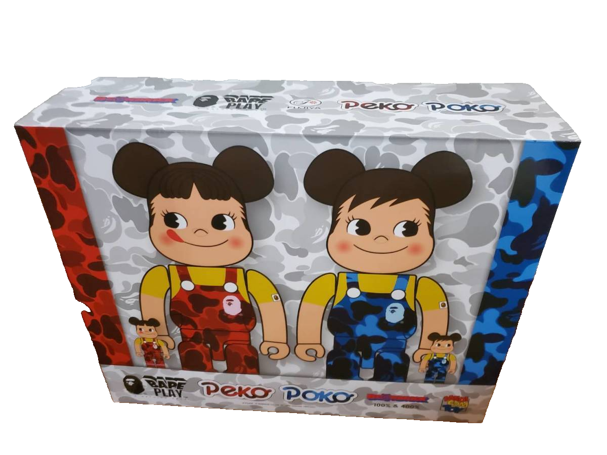 BE@RBRICK BAPE (R) × Peko chan & Poco chan 100% & 400