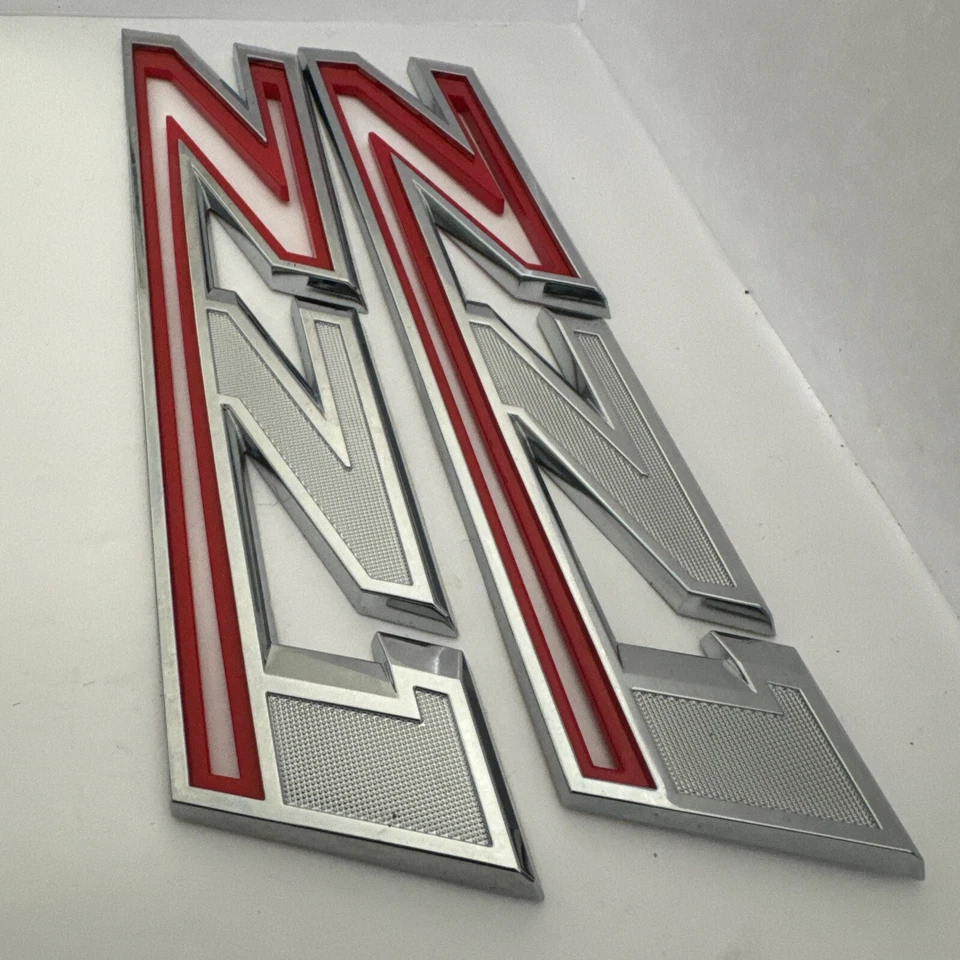 2019-2022 OEM Chevy Silverado 1500 Z71 Fender Emblem Badge 23400397 Chrome & Red - Image 2 of 4
