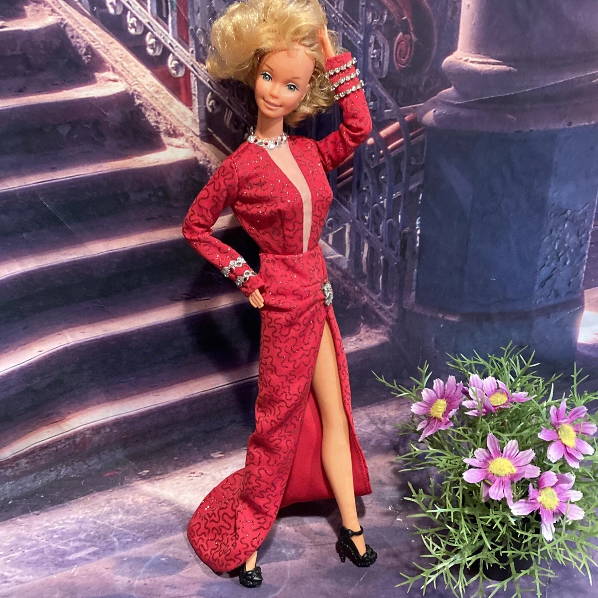 Barbie Collectibles Fashion Celebrity Red Jeweled Gown Special