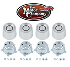 New! Magnum 500 Chrome Center Caps Set of 4 Bulls Eye for Mopar Amc 1967-1976
