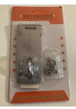 Safety Hasp SU304 Silver Gate Shed Door Padlock Flat Lock Latch Locking Door