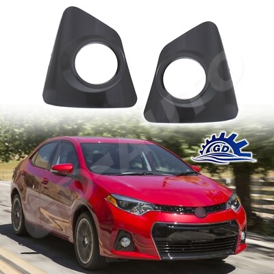 For 2014 -2016 Toyota Corolla S Fog Light Covers Trim Cover Bezel Pair L&R Side