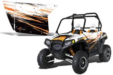 AMR Racing Graphic Kit Polaris RZR 800 UTV INC Doors RZR 800 Decal ORANGE