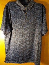 BEN HOGAN PERFORMANCE POLO SHIRT M MOISTURE WICKING UPF 15 PEACOAT NWT