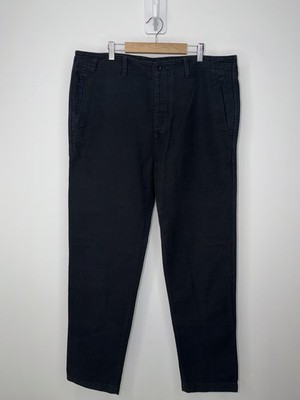 Outerknown Field Pants Mens 36 Black Straight Leg Utility Pocket Cotton Casual