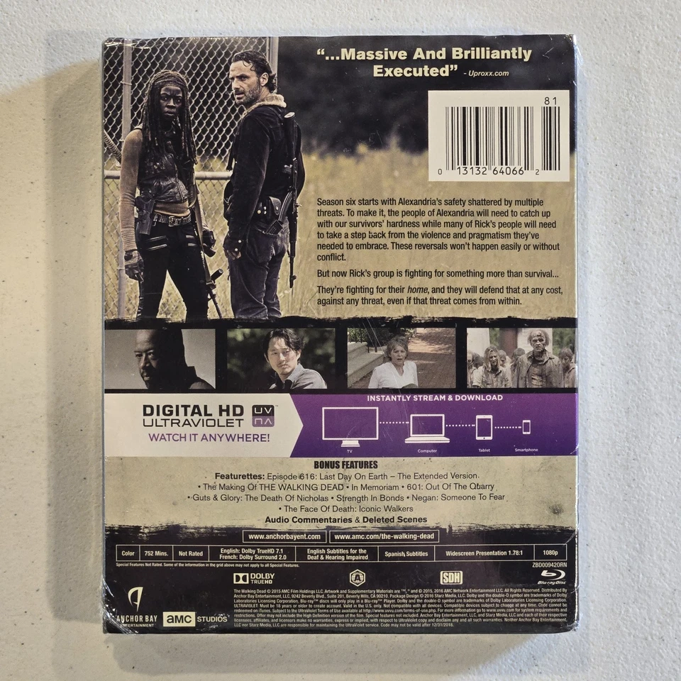 The Walking Dead - Season 6 BLU-RAY 2015 LIMITED EDITION LENTICULAR - BRAND NEW - Image 2 of 3