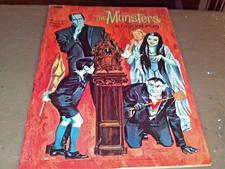 VINTAGE THE MUNSTERS STICKER FUN BOOK ONLY 1 SHEET OF STICKERS APPLIED NM 1965