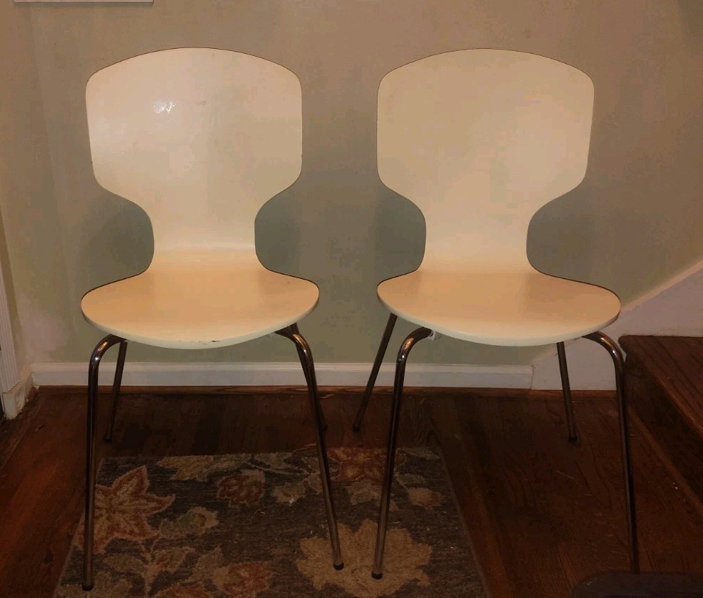 S Chrome Mcm Chair White