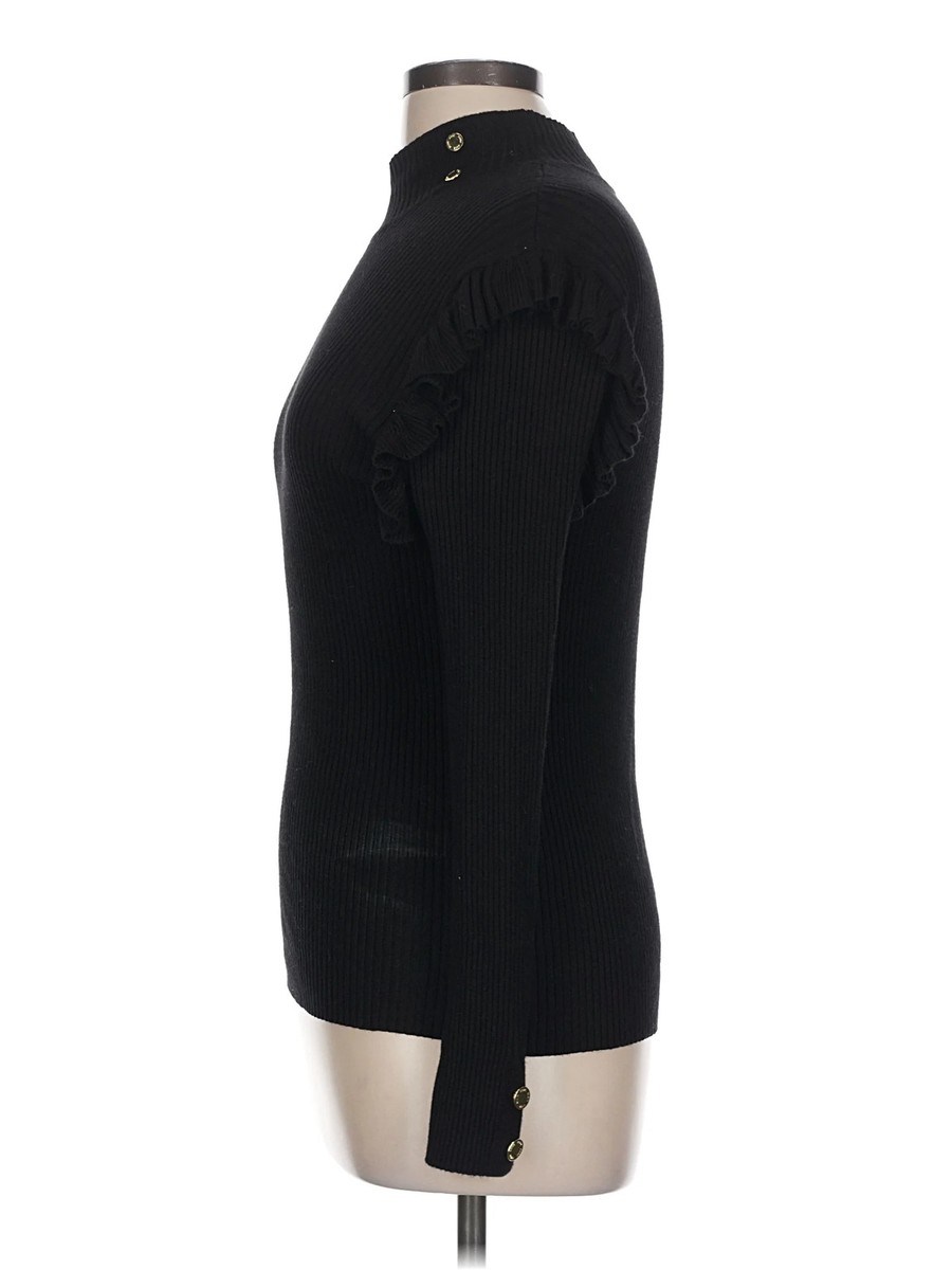 Anne Klein Women Black Turtleneck Sweater L View 4