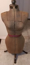 VTG  dressmaker's adjustable burlap mannequin