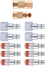 Air Coupler and Plug Kit, Quick Connect Air Fittings, 12 Piece 1/4" Industria...