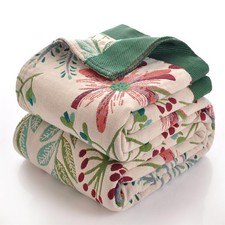 Boho Throw Blanket, 100 Cotton Ultra Soft Luxury Throw Rustic Quilt, Muslin ...