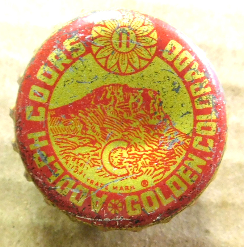 KS tax COORS beer bottle cap WITH CORK 1947-64 Golden CO