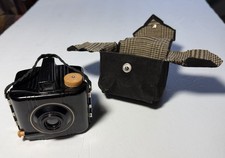 Vintage Kodak Baby Brownie Special Bakelite Camera Case Braided Strap Untested