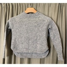 Autumn Cashmere Kids Gray Speckled 100 Pure Cashmere Sweater XS