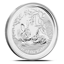 2011 1 oz Australian Silver Lunar Rabbit Coin