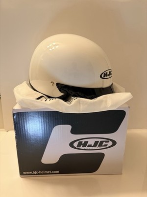 helmets hjc ebay HJC CS-2N Open-Face Motorcycle/Scooter Helmet White DOT approved Size LARGE