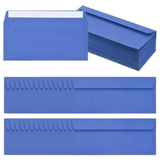 100 Pack Light Sky Blue #10 Business Envelopes, Letter Size Envelopes