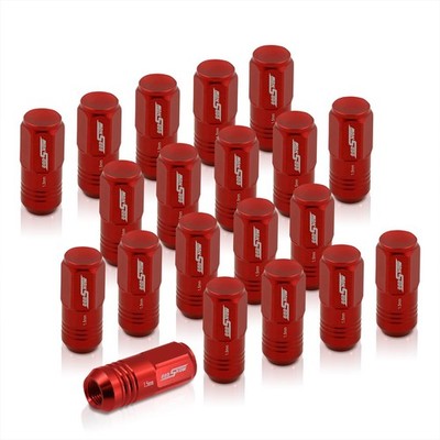 AJP Distributors 20 Piece Universal M12x1.5 52mm Closed End M12x1.50, Red 