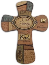 Abbey Gift Cathedral Art Our Family Cross, 6 X 8.13" - 54666 , Brown