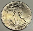 1939 S WALKING LIBERTY 90% SILVER HALF DOLLAR US MINT COIN ER28