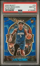 Paolo Banchero 2022-23 Select Basketball #72 Blue Prizm Rookie Card PSA 10