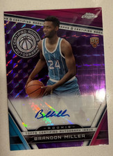 Topps Chrome Brandon Miller Rookie Certified Autographs Purple Geometric