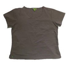 Crocs Basic Womens Size Extra Large Gray Scrub Medical Dental Veterinarian Top