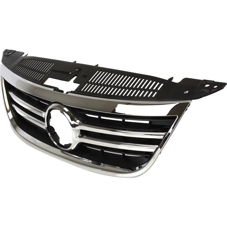 Grille For 2009-2011 Volkswagen Tiguan Chrome Shell w/ Black Insert Plastic - Image 2 of 4