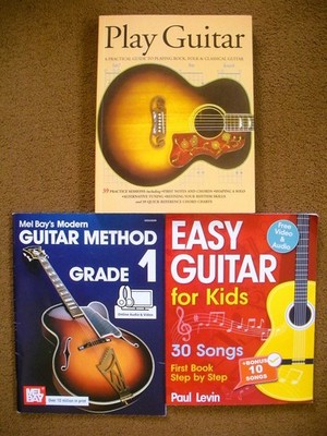 3 Books LEARNING TO PLAY GUITAR FOR KIDS Modern Guitar Method Practice Sessions