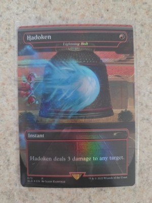 Magic the Gathering: Street Fighters 2 Secret Lair. Hadoken Lightning Bolt #675.