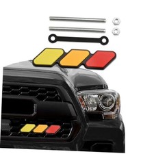 Grille Decor Badge, 3-Color Upgrade Emblem, Grille Insert Yellow Orange Red