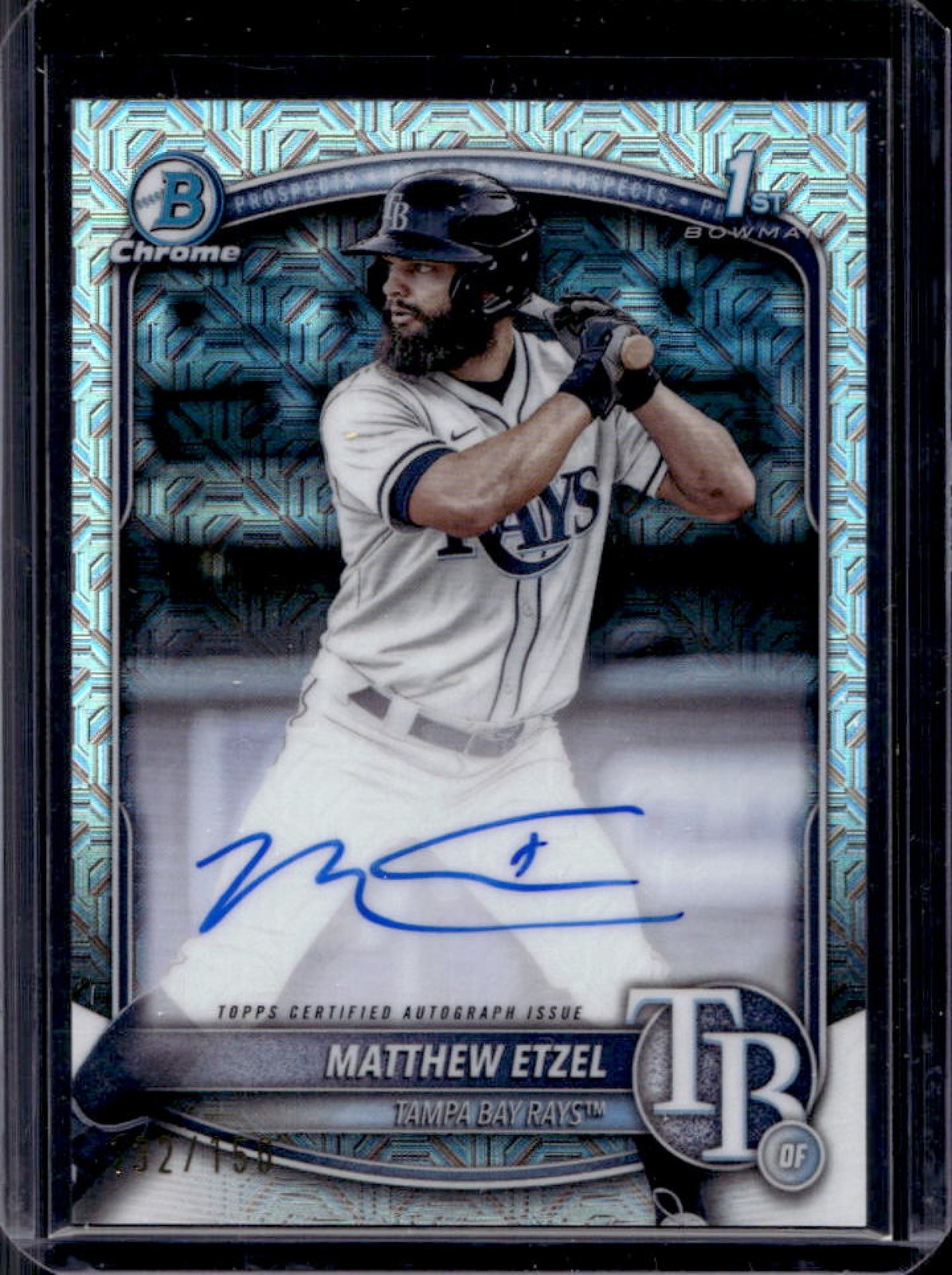 2025 Bowman Chrome Matthew Etzel Auto HTA Choice Refractor 1st #/150