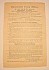 Civil War BROADSIDE for BOUNTIES & PENSIONS of MARYLAND VETERANS