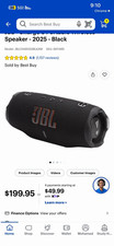 JBL Charge 6 Portable Bluetooth Speaker w/ Carrying Strap Black 2025 Open Box
