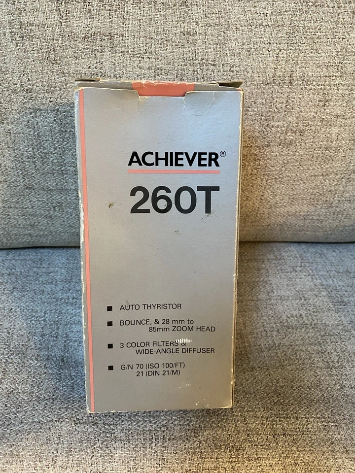 Achiever 260T Auto-Thyristor Camera Strobe Flash! Vintage 35mm - Image 2 of 4