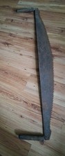 Alte Schrots&auml;ge Hochzeit Zweimanns&auml;ge 140 cm Holzs&auml;ge vintage