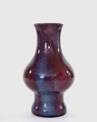 19th Century Chinese Ox Blood Flambe Glaze Porcelain Vase - Image 1 of 4
