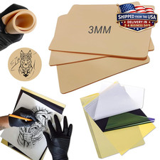 3MM Tattoo Skin Practice Kit - 13Pcs Fake Skin and Stencil Paper Kit Including 3