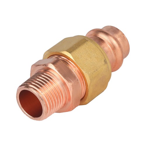 1 PCS Copper Press 1/2 Inch MPT x 1/2 Inch P Union Male Adapter Fitting