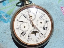 Montre gousset À Quantième phase de lune - XIXe siècle